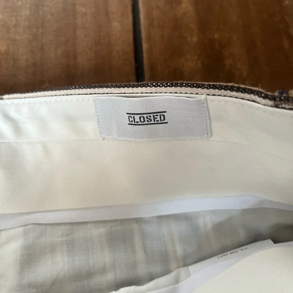 Closed striped straight leg pant Italian fabric size 32 - Picture 4 of 9